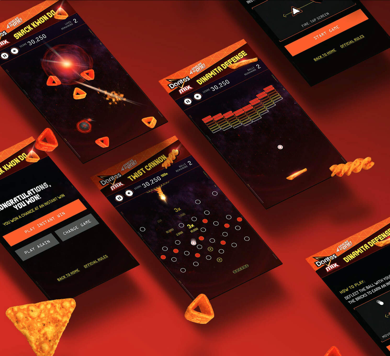 Elements of the Doritos Mix Arcade campaign